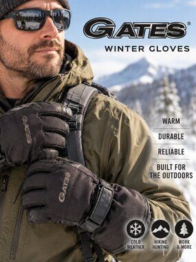 GATES Winter Insulated XL Outdoor Ski Snow Hunting Work Gloves